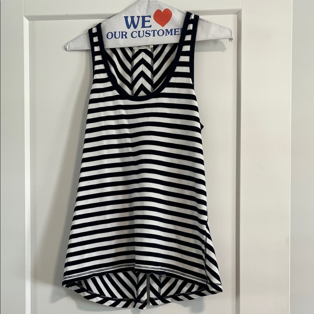 Rag & Bone Striped Navy and White Women's Tank Top